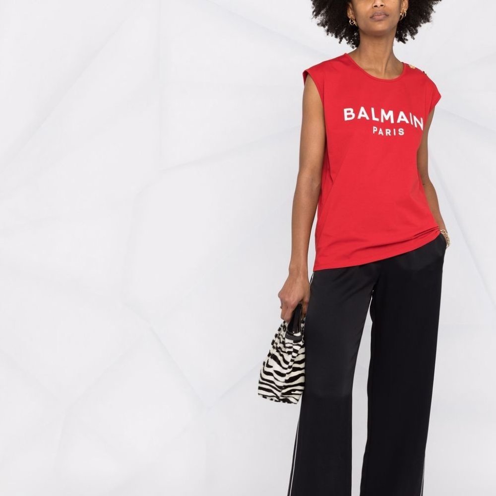 BALMAIN 3-Button Logo Tank Top